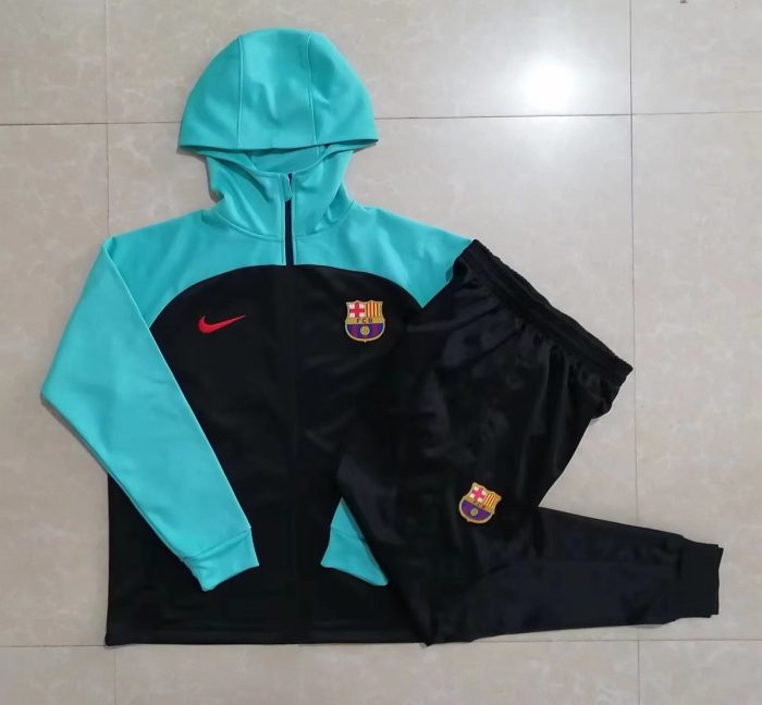 Barcelona 22/23 Long Zip Jacket Black Top Blue - 图片 9