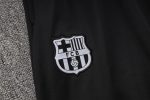 Barcelona 23-24 Half-Zip Hoodie Light Gray (Black Hood) - 图片 3