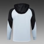 Barcelona 23-24 Half-Zip Hoodie Light Gray (Black Hood) - 图片 8