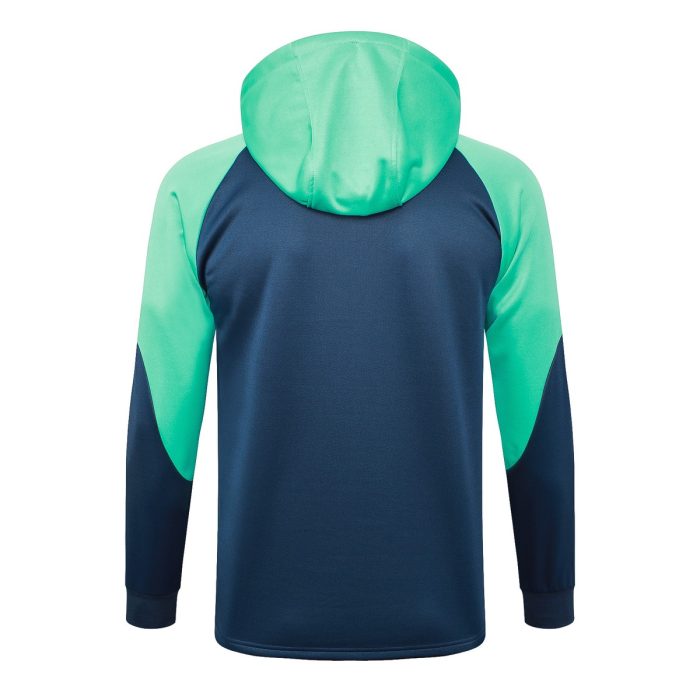Barcelona 23-24 Half-Zip Jacket Blue Sleeves Green - 图片 8