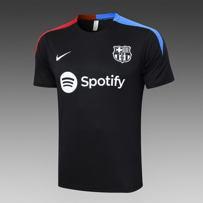 Barcelona 24-25 Black Short Sleeve Training Set with 5-Inch Shorts - 图片 8