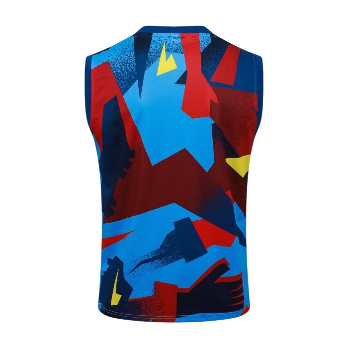 Barcelona Vest Light Blue Spray Print - 图片 7