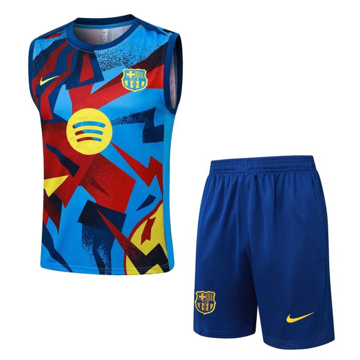 Barcelona Vest Light Blue Spray Print - 图片 8