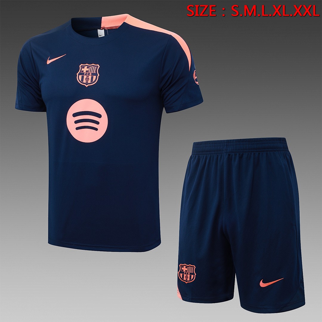 JER-2859_1 Barcelona Short Sleeve Training Shirt (Pink Shoulder) - 图片 1