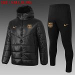 2021 Barcelona Black Cotton Jacket (Gold Label) - 图片 2
