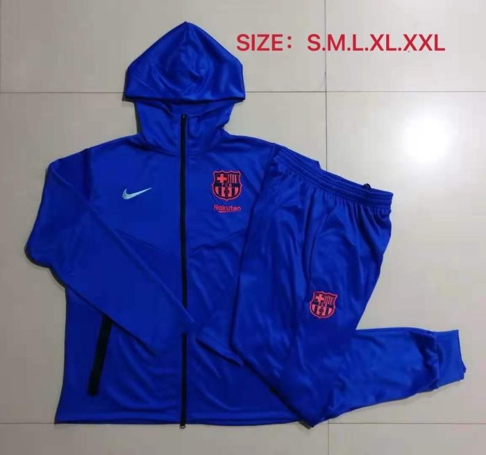 Barcelona 21/22 Long Zip Jacket with Hood S-2XL - 图片 9