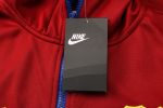 Barcelona 21-22 Long Zip Hoodie Maroon - 图片 4