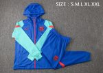 Barcelona 21/22 Long Sleeve Hooded Jacket Green - 图片 2