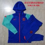 Barcelona 21/22 Long Sleeve Hooded Jacket Green - 图片 9