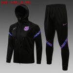 Barcelona 21/22 Long Zip Jacket Black (Colorful Badge)