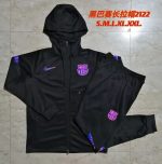 Barcelona 21/22 Long Zip Jacket Black (Colorful Badge) - 图片 9
