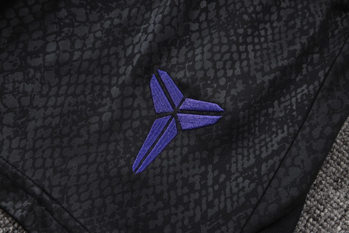 Barcelona Black Short Sleeve Training Suit (Stamped Version) - 图片 3