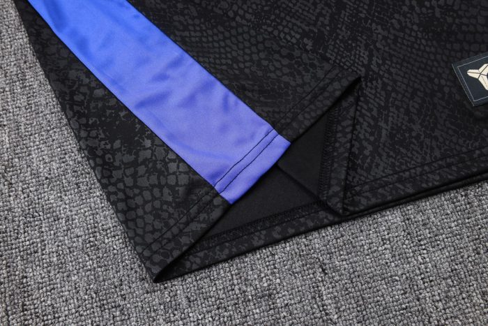 Barcelona Black Short Sleeve Training Suit (Stamped Version) - 图片 5