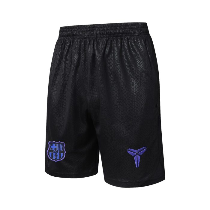 Barcelona Black Short Sleeve Training Suit (Stamped Version) - 图片 7
