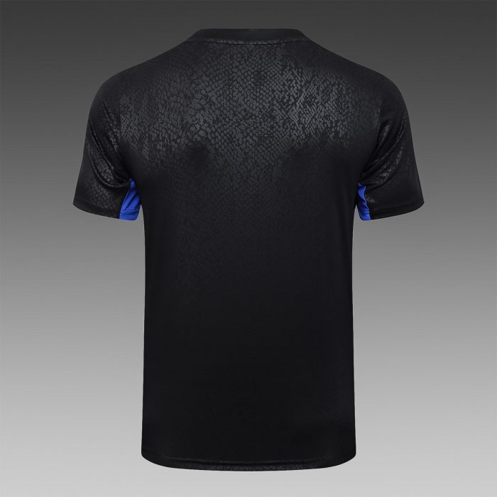 Barcelona Black Short Sleeve Training Suit (Stamped Version) - 图片 8