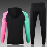 Barcelona 2021 Long Zip Hoodie Black - 图片 2