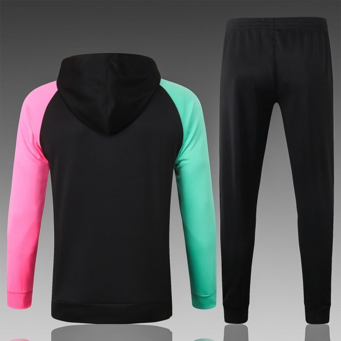 Barcelona 2021 Long Zip Hoodie Black - 图片 2