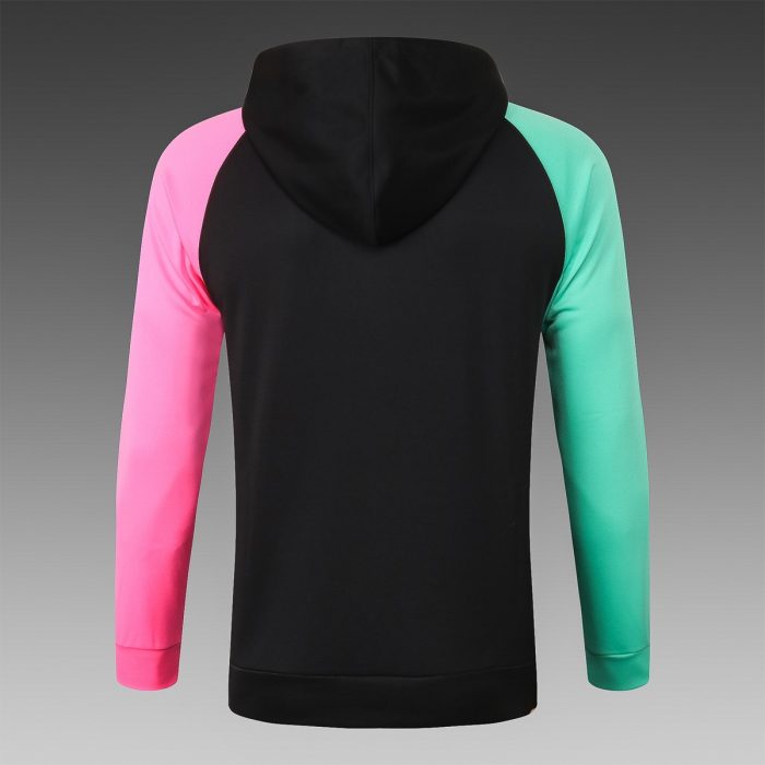 Barcelona 2021 Long Zip Hoodie Black - 图片 3
