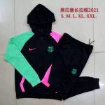 Barcelona 2021 Long Zip Hoodie Black - 图片 9
