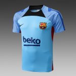 Barcelona 22-23 Blue Short Sleeve Training Set with 5-Inch Shorts - 图片 2