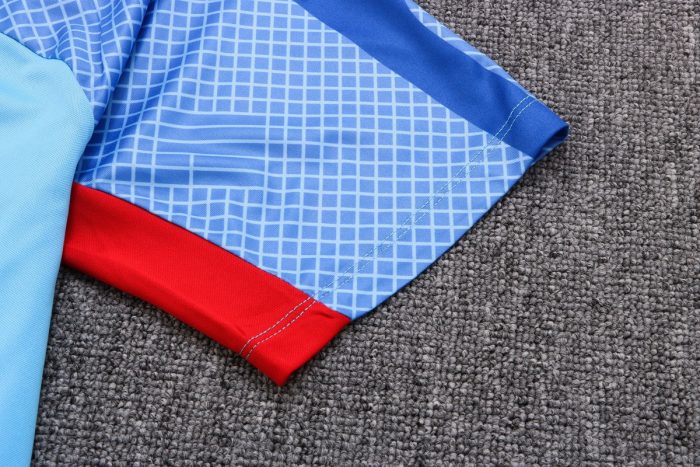 Barcelona 22-23 Blue Short Sleeve Training Set with 5-Inch Shorts - 图片 6