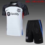 Barcelona 23-24 Grey Short Sleeve Training Suit with 5-Panel Shorts