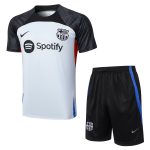 Barcelona 23-24 Grey Short Sleeve Training Suit with 5-Panel Shorts - 图片 8