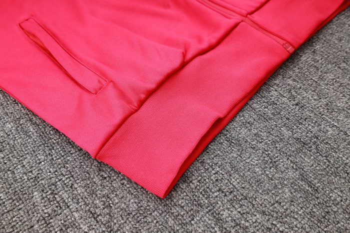 Barcelona 24-25 Long Zip Hoodie Red - 图片 5