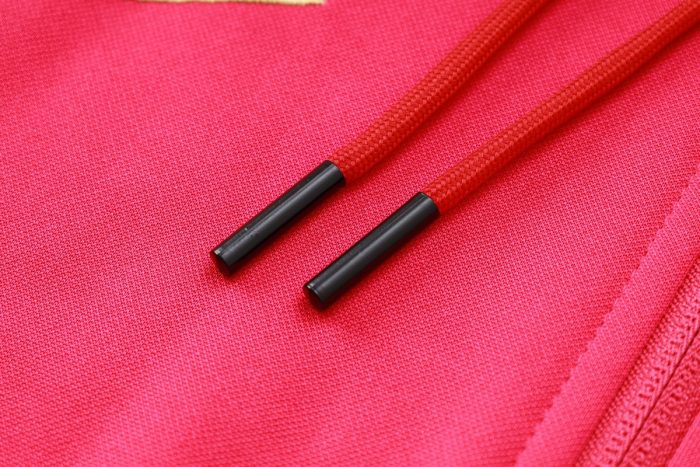 Barcelona 24-25 Long Zip Hoodie Red - 图片 6