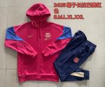 Barcelona 24-25 Long Zip Hoodie Red - 图片 9