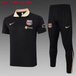 Barcelona 24-25 Polo Shirt Black with Yellow Collar