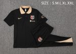 Barcelona 24-25 Polo Shirt Black with Yellow Collar - 图片 2