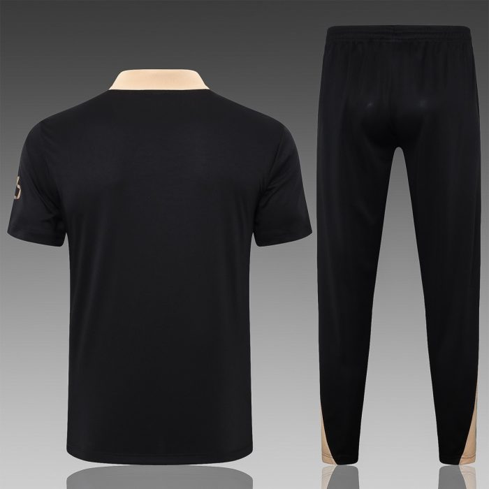 Barcelona 24-25 Polo Shirt Black with Yellow Collar - 图片 6