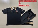Barcelona 24-25 Polo Shirt Black with Yellow Collar - 图片 9