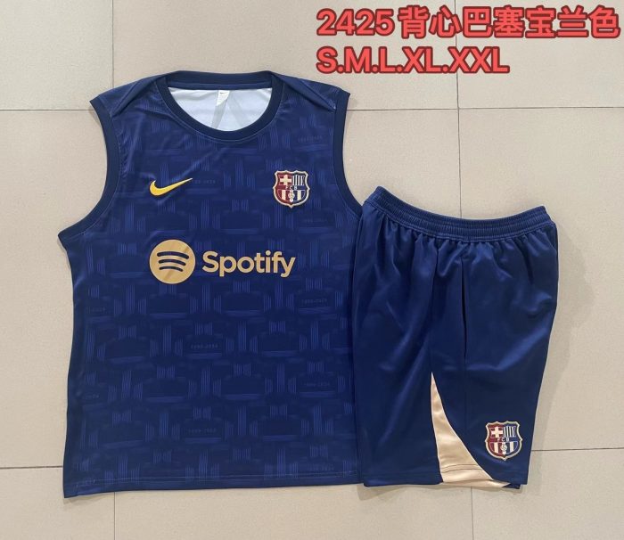 Barcelona 24/25 Vest in Royal Blue with Yellow Nike Logo - 图片 9