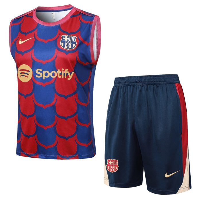 Barcelona 24/25 Vest Red Blue Splatter - 图片 8