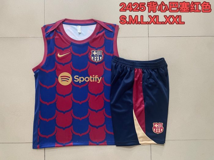 Barcelona 24/25 Vest Red Blue Splatter - 图片 9