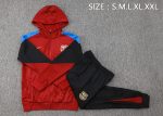 Barcelona 24/25 Long Zip Hoodie in Maroon - 图片 2