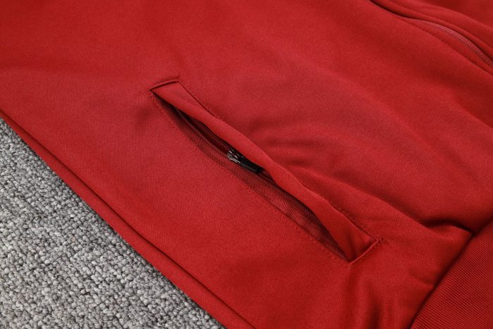Barcelona 24/25 Long Zip Hoodie in Maroon - 图片 4