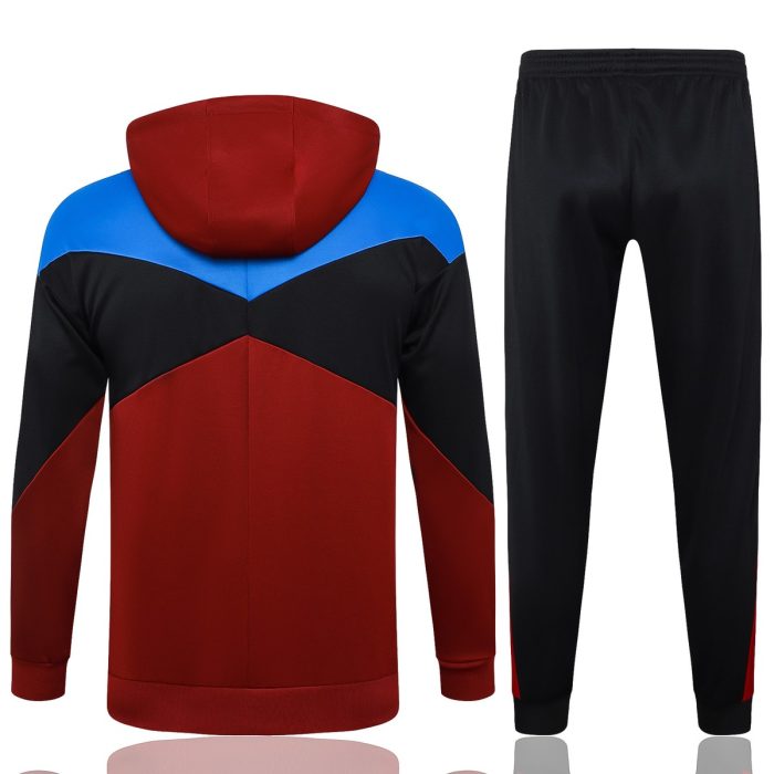 Barcelona 24/25 Long Zip Hoodie in Maroon - 图片 7