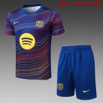 Barcelona Short Sleeve Training Shirt (Diagonal Stripe Print)