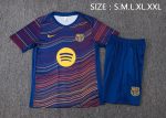 Barcelona Short Sleeve Training Shirt (Diagonal Stripe Print) - 图片 2