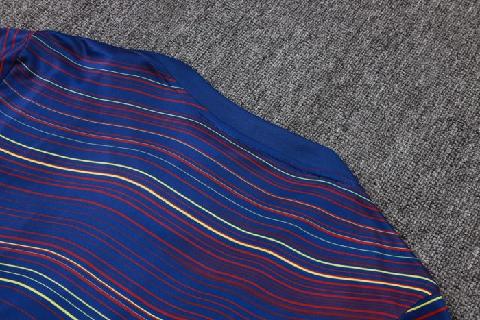 Barcelona Short Sleeve Training Shirt (Diagonal Stripe Print) - 图片 3