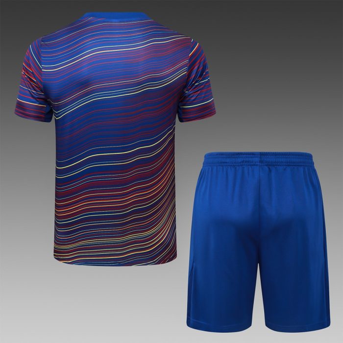 Barcelona Short Sleeve Training Shirt (Diagonal Stripe Print) - 图片 6