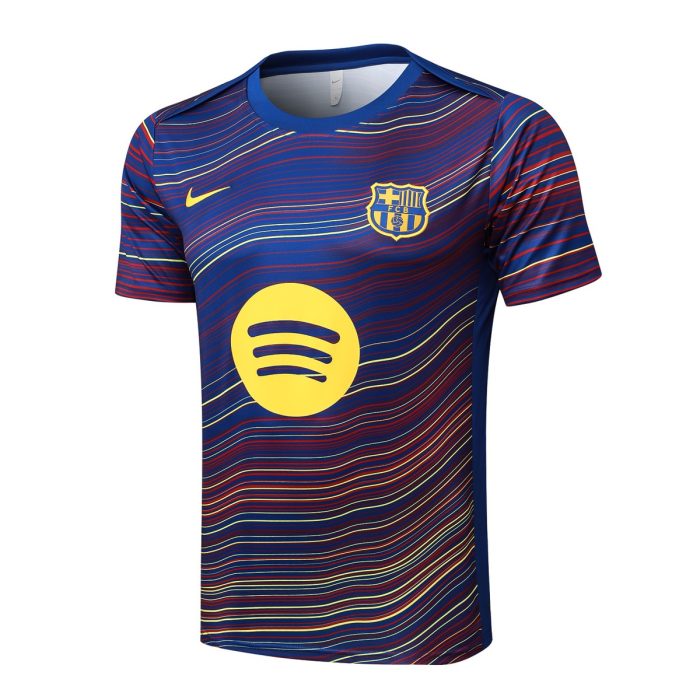 Barcelona Short Sleeve Training Shirt (Diagonal Stripe Print) - 图片 8