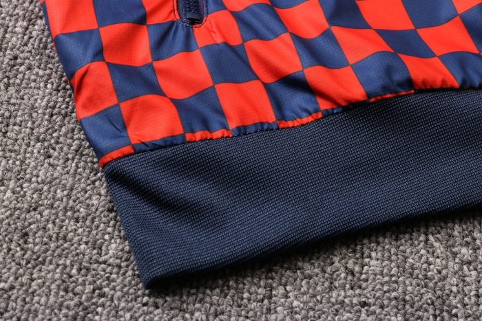 Barcelona 19-20 Red Checkered Windbreaker S-2XL - 图片 5