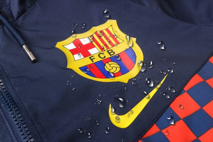 Barcelona 19-20 Red Checkered Windbreaker S-2XL - 图片 6
