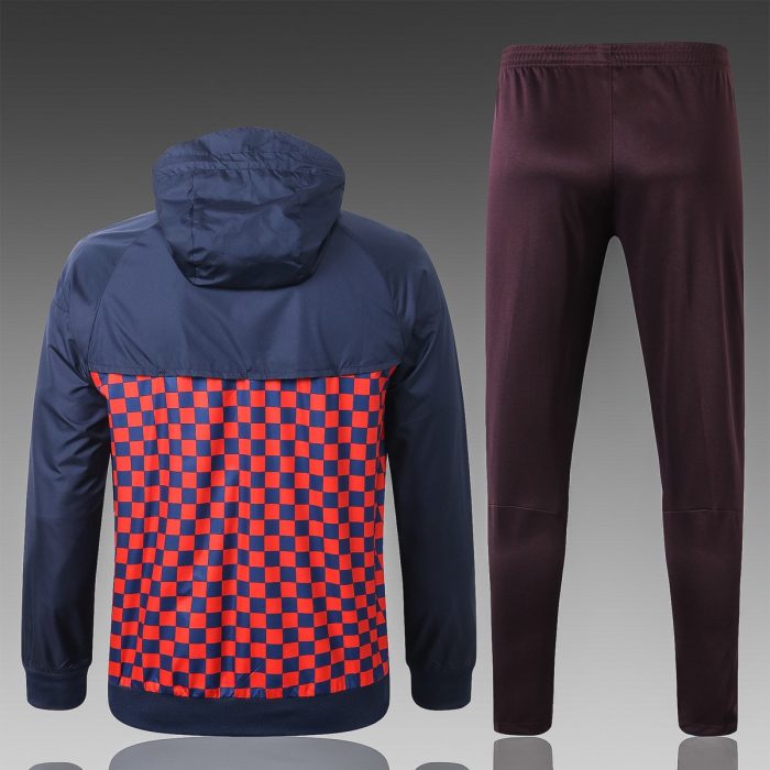 Barcelona 19-20 Red Checkered Windbreaker S-2XL - 图片 7
