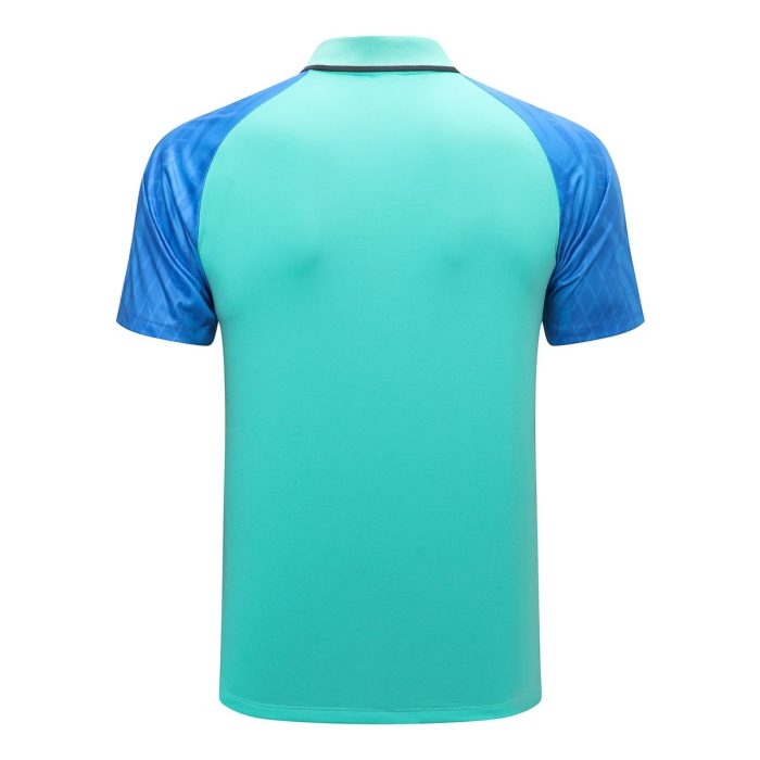 Barcelona 22/23 Polo Green with Blue Sleeves - 图片 7