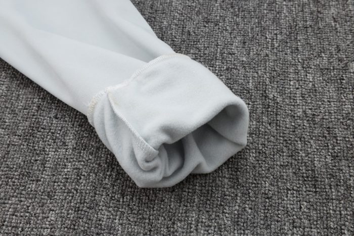 Barcelona 23-24 Long Zip Hoodie Light Gray - 图片 4